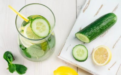 Grocer Spritz With Lemon & Cucumber.