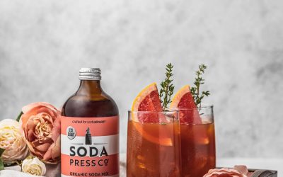 Grapefruit and Thyme Sparkling Iced Tea
