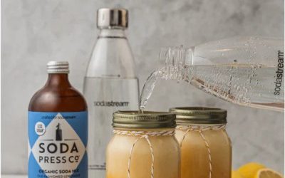 Summery Sparkling Peach Lemonade